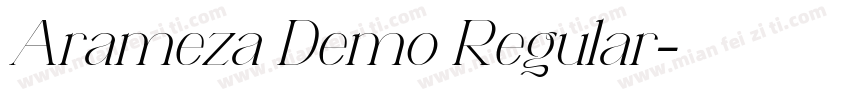 Arameza Demo Regular字体转换
